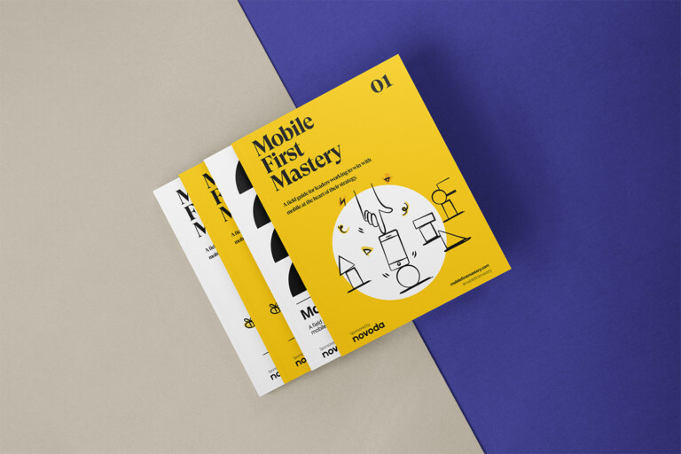 The Mobile First mastery report cover on a blue and grey background