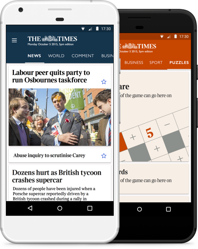 The Times App screenshots