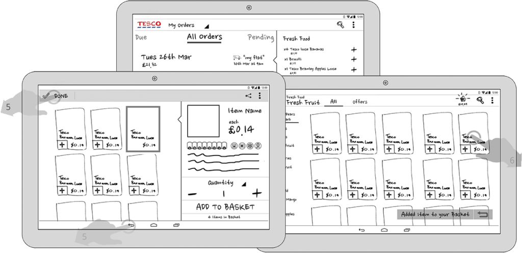 App wireframes