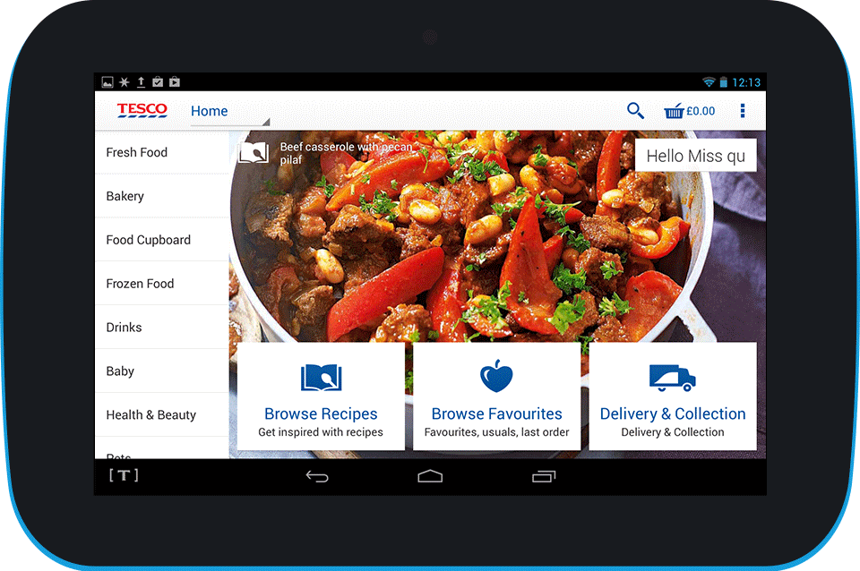 Example of app UI