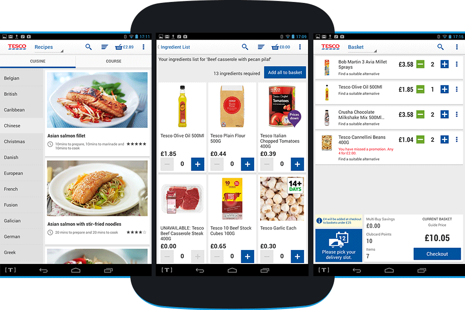 App screen and UI
